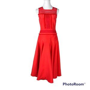 Timo Weiland Banana Republic Drop-Waist Dress in Red Sz 4